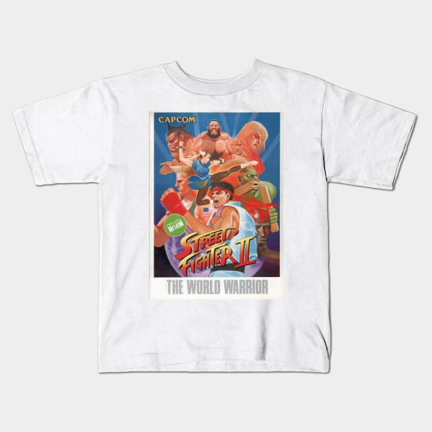 Street fighter World Warrior T shirt Kids T-Shirt by retromegahero